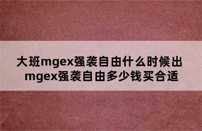 大班mgex强袭自由什么时候出 mgex强袭自由多少钱买合适